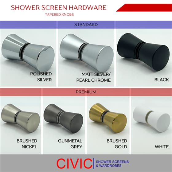 10mm Hardware Tapered Knobs